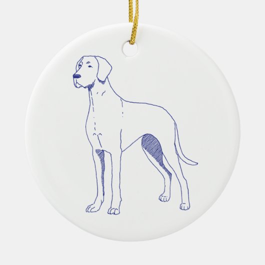 Hunderasse Deutsche Dogge Keramik Ornament (Vorne)
