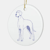 Hunderasse Deutsche Dogge Keramik Ornament (Links)