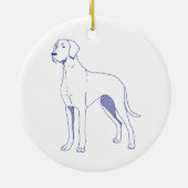 Hunderasse Deutsche Dogge Keramik Ornament (Hinten)