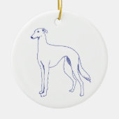 Hunderasse Galgo Español Keramik Ornament (Vorne)