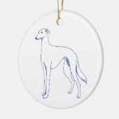 Hunderasse Galgo Español Keramik Ornament (Links)