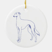 Hunderasse Galgo Español Keramik Ornament (Hinten)