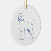 Hunderasse Goldendoodle Keramik Ornament (Rechts)