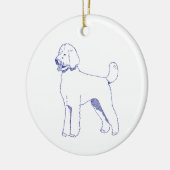 Hunderasse Goldendoodle Keramik Ornament (Links)
