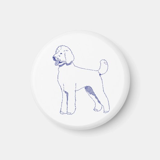 Hunderasse Goldendoodle Magnet (Vorne)