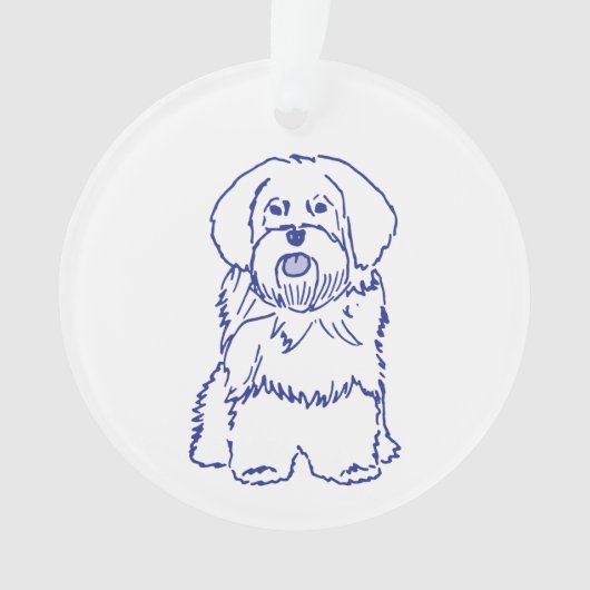 Hunderasse Havanese Ornament (Vorderseite)