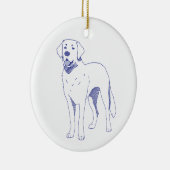 Hunderasse Labrador Keramik Ornament (Rechts)