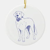 Hunderasse Labrador Keramik Ornament (Vorne)