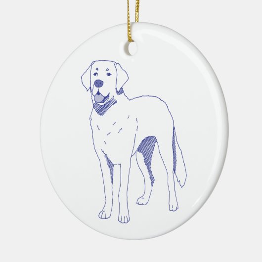 Hunderasse Labrador Keramik Ornament (Links)