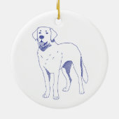 Hunderasse Labrador Keramik Ornament (Hinten)