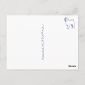 Hunderasse Mops Postkarte (Rückseite)