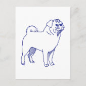 Hunderasse Mops Postkarte (Vorderseite)