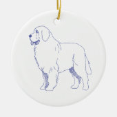 Hunderasse Neufundländer Keramik Ornament (Vorne)