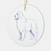 Hunderasse Neufundländer Keramik Ornament (Links)