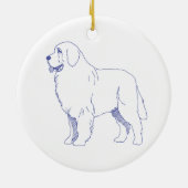 Hunderasse Neufundländer Keramik Ornament (Hinten)