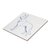 Hunderasse Schäferhund Fliese (Seite)