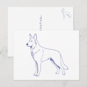 Hunderasse Schäferhund Postkarte (Vorne/Hinten)