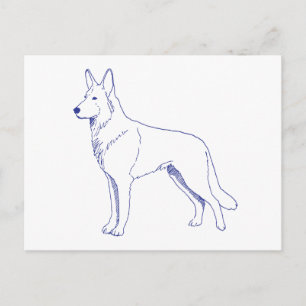 Hunderasse Schäferhund Postkarte