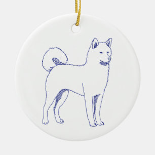 Hunderasse Shiba Inu Keramik Ornament