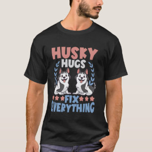 Hunderasse Sibirischer Husky Husky Umarmungen repa T-Shirt