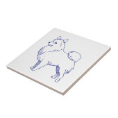 Hunderasse Spitz Fliese (Seite)