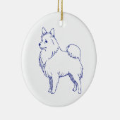 Hunderasse Spitz Keramik Ornament (Rechts)