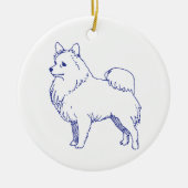 Hunderasse Spitz Keramik Ornament (Vorne)