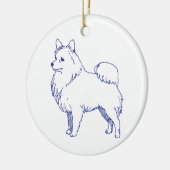 Hunderasse Spitz Keramik Ornament (Links)
