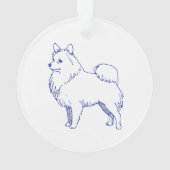 Hunderasse Spitz Ornament (Rückseite)