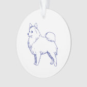 Hunderasse Spitz Ornament (Vorderseite)