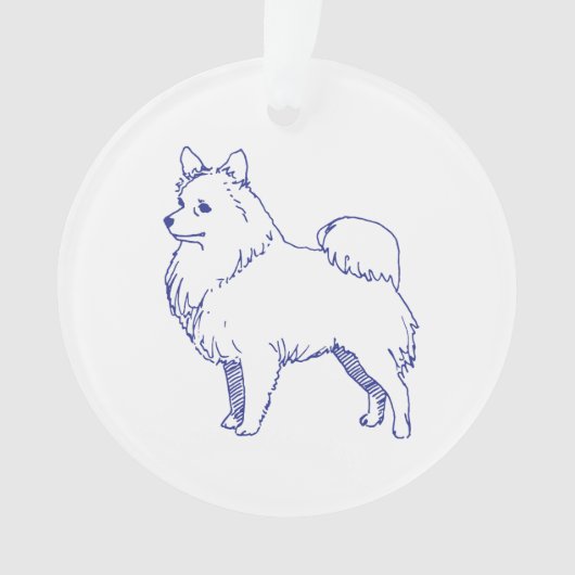 Hunderasse Spitz Ornament (Vorderseite)