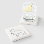 Hunderasse Spitz Steinuntersetzer (Seitenansicht)