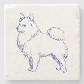 Hunderasse Spitz Steinuntersetzer (Vorderseite)