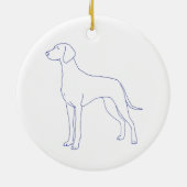Hunderasse Weimaraner Keramik Ornament (Hinten)