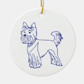 Hunderasse Yorkshire Terrier Keramik Ornament (Vorne)