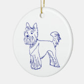 Hunderasse Yorkshire Terrier Keramik Ornament (Links)
