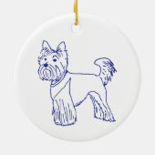 Hunderasse Yorkshire Terrier Keramik Ornament (Hinten)