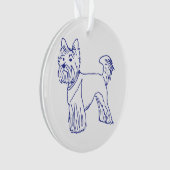 Hunderasse Yorkshire Terrier Ornament (Vorderseite)