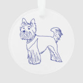 Hunderasse Yorkshire Terrier Ornament (Rückseite)