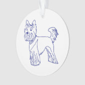 Hunderasse Yorkshire Terrier Ornament (Vorderseite)