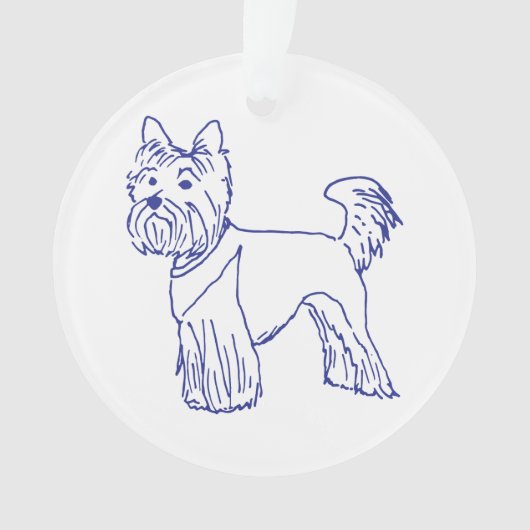 Hunderasse Yorkshire Terrier Ornament (Vorderseite)