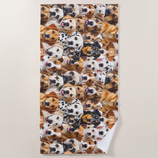 Hunderassen Strandtuch (Vorderseite)