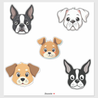Hunderassen verschiedener Typen Aufkleber