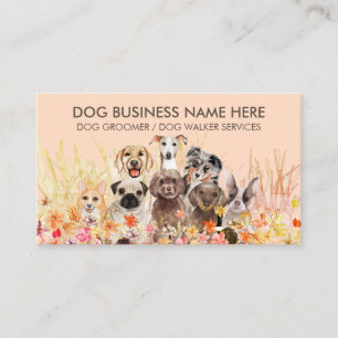 Hunderassen Welpen Tierbetreuer Visitenkarte