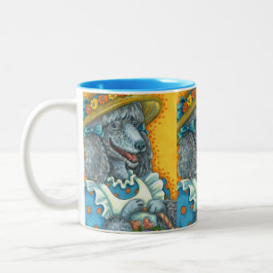 HUNDERBISKUTEN UND OSTEREISBASKET, NIEDLICHES PODL ZWEIFARBIGE TASSE
