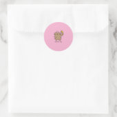 Hunderdusche Brauner Pudel Badezeit Kawaii Runder Aufkleber (Tasche)