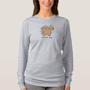 Hunderdusche Brauner Pudel Badezeit Kawaii T-Shirt