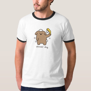 Hunderdusche Brauner Pudel Badezeit Kawaii T-Shirt
