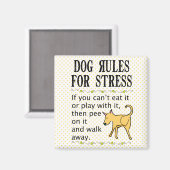 Hunderegeln für Stress Magnet (Vorderseite/Rückseite)