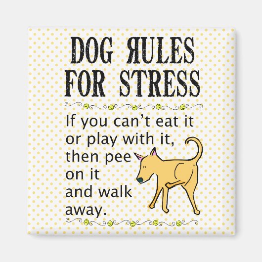 Hunderegeln für Stress Magnet (Vorne)